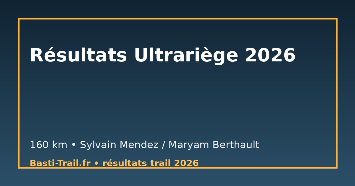 Résultats Ultrariège 2026