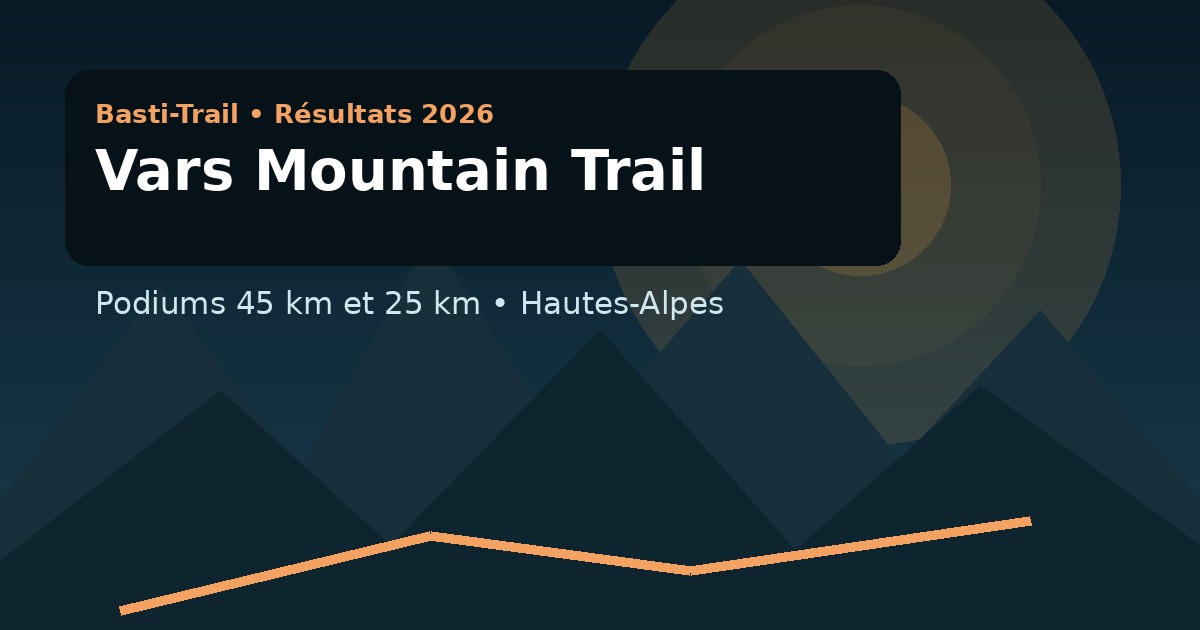 Illustration montagne pour les résultats du Vars Mountain Trail 2026