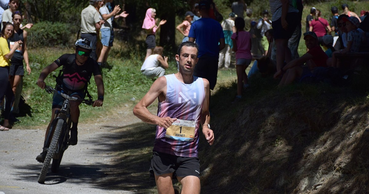 Kilian Jornet en course à Sierre-Zinal
