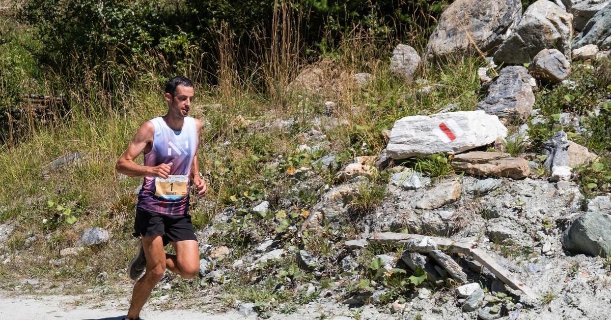 Kilian Jornet en course à Sierre-Zinal